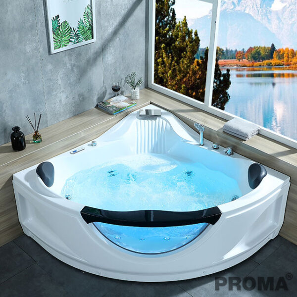 Triangle Luxury Massage Acrylic Spa Bathtub Corner Bathtubs
