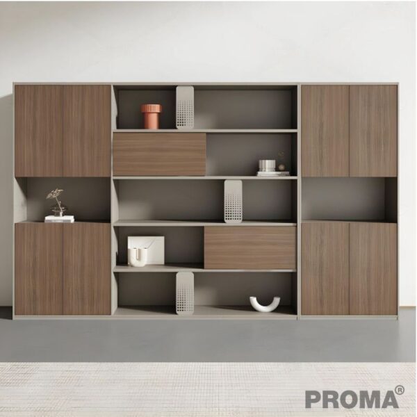 ตู้เก็บเอกสารสำนักงาน สไตล์โมเดิร์น ดีไซน์ด้วยไม้แบบเรียบง่าย Office filing cabinet modern style Simple wood design.